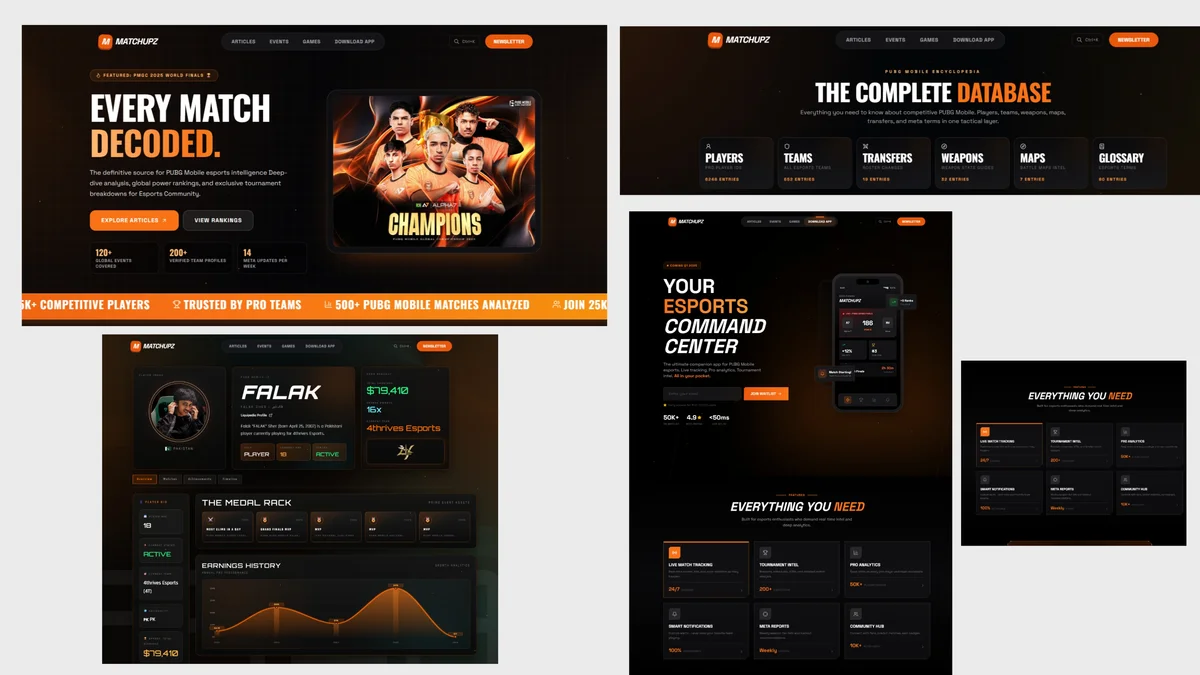 Matchupz project preview